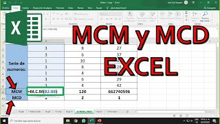 Excel Formula MCM y MCD  Maximo comun multiplo yMinimo comun dividendo en excel [upl. by Joellen]