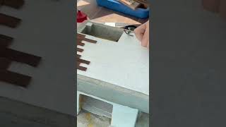 Minyatür inşaat yer ahşap döşeme\\ How to make miniature construction floor wood flooring [upl. by Ever]