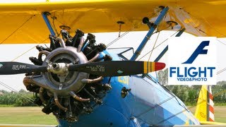 Historical Aircraft Boeing Stearman PT17 Display [upl. by Bierman]