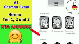 A1 German Exam Hören Teil 1 2 und 3 Goethe institut  German language [upl. by Niak956]