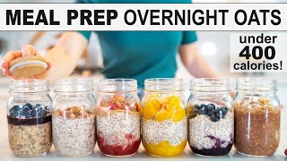 OVERNIGHT OATS  Easy Healthy Breakfast Meal Prep  5 New Flavors [upl. by Olga]