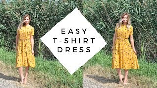 DIY Dress Tutorial  Sew a Dress without a Pattern [upl. by Trevethick]