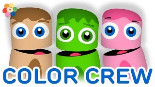 Color Collection 5 Pink Green amp Brown  Colors for Children to Learn  Color Crew  BabyFirst [upl. by Cesar]