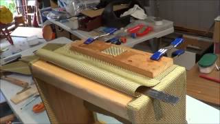 Tweed covering Fender Deluxe 5E3 Clone cabinet Part 2 [upl. by Nirrat386]