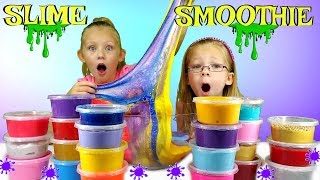 Mixing ALL MY SLIMES Giant DIY Slime Smoothie [upl. by Lorrimor]