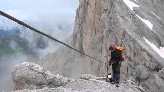 Discovery Dolomites Via Ferrata Punta Penia  Marmolada [upl. by Aihsemat]