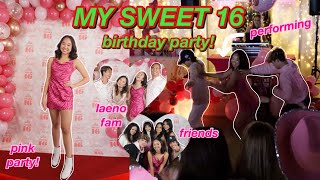 MY SWEET 16 BIRTHDAY PARTY 🎉 Vlogmas Day 12 [upl. by Nylsoj]