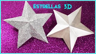 Estrella de Cartulina 3DChristmas Ornaments  Simple y Creativo [upl. by Lissa361]