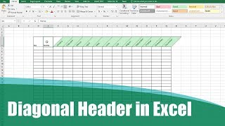 How to Create Diagonal Header in Excel [upl. by Imot]