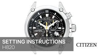 Citizen Watch Setting Instruction — E820 [upl. by Setarcos113]