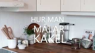 HUR MAN MÅLAR KAKEL  HOW TO PAINT TILES [upl. by Htabazile976]