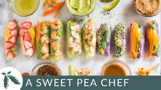 5 Healthy Spring Roll Recipes  A Sweet Pea Chef [upl. by Tonia149]