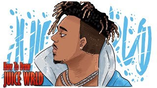 How To Draw JUICE WRLD step by step [upl. by Glavin899]