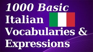 1000 Basic Italian Vocab amp Expressions [upl. by Risan]