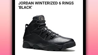 JORDAN WINTERIZED 6 RINGS BLACK  Unboxing [upl. by Ulrica554]