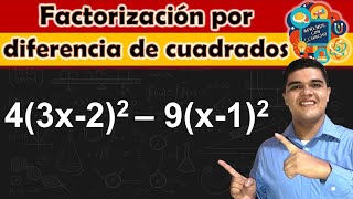 Factorización por diferencia de cuadrados  Ejercicio 3 [upl. by Seward]