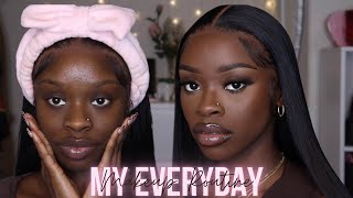 Detailed Soft Glam Everyday Makeup Routine For Dark Skin WOC  Beginner Friendly Step By Step [upl. by Thomajan198]