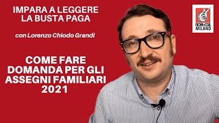 Assegni familiari  Assegno ponte 2021 [upl. by Onitnevuj379]