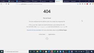 como corregir el error 404 en GitHub [upl. by Island]