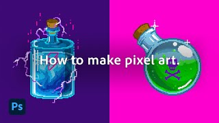 How to Make Pixel Art Tutorial for Beginners  Adobe Photoshop [upl. by Aneelad]