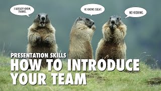 quotPresentation Skillsquot How to introduce your team CC [upl. by Aphra984]