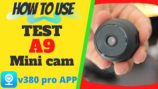 Mini Camera WIFI A9 IP Cam User Manual APP Setup [upl. by Eidoow38]