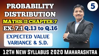 Probability Distribution Ex 71 Part 5  12th MathsII New Syllabus 2020 Maharashtra  Dinesh Sir [upl. by Einahpats279]