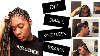 HOW TO ✨SMALL KNOTLESS BOX BRAIDS TUTORIAL ✨DETAILED PARTING✨ FLAT amp LIGHT WEIGHT [upl. by Holihs]