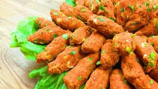 Vegane Linsen Frikadellen  Mercimek Köftesi [upl. by Elfreda]