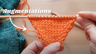 Augmentations intercalaires à gauche et à droite M1 M1R M1L Tutoriel Tricot [upl. by Leva61]