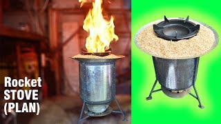 Homemade Rocket Stove PLANS [upl. by Zales317]