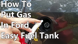 How To Put Gas In Ford Easy Fuel Tank  F150 Focus Escape Fusion Etc [upl. by Nylloh]