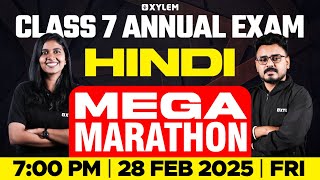 Class 7 Hindi Annual Exam  MEGA MARATHON  Xylem Class 7 [upl. by Koh]