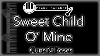 Sweet Child O Mine  Guns N Roses  Piano Karaoke Instrumental [upl. by Inttirb]