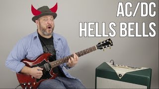 ACDC Hells Bells Guitar Lesson [upl. by Inasah]