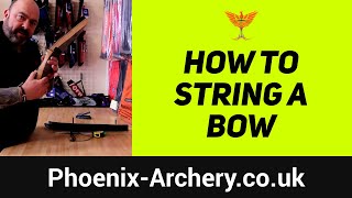 How to string a recurve bow and set [upl. by Haida]