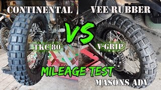 Continental TKC 80 vs Vee rubber VGrip Mileage test [upl. by Ycul]