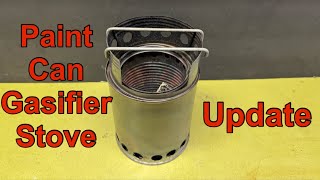 Paint Can Gasifier Stove Upgrade [upl. by Notyalc]