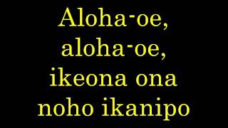 Aloha Oe Lyrics [upl. by Trin]