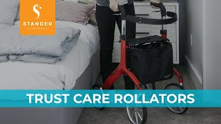 Trust Care Eurostyle Swedish Designed Rollators  Four Wheel Walkers with Seat from Stander [upl. by Lertram]