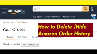 How To Delete  Hide Amazon Order History TRICKS [upl. by Teragram295]