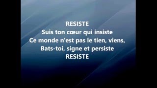 France Gall  RESISTE LyricsParoles [upl. by Chemar]