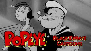 Popeye Black amp White Cartoon Compilation FleischerFamous Studios [upl. by Nosmoht]