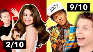 Rating Singers Without Autotune From 1 to 10 Bruno Mars Selena Gomez amp MORE [upl. by Notwen879]