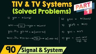 TimeInvariant and TimeVariant Systems Solved Problems  Part 1 [upl. by Tori555]