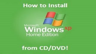 Windows XP Home Edition  Installation from CDDVD [upl. by Elidad]