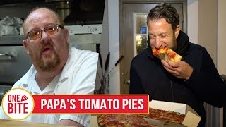 Barstool Pizza Review  Papas Tomato Pies Robbinsville NJ [upl. by Ojiram]