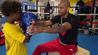 How To Teach Boxing To Any Child Age 23456 7 YearsThis Video We worked Stance Jab amp Defense [upl. by Corly]