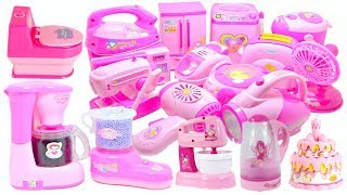 Pink Kitchen amp Home Appliance Cooking Toys For Kids Compilation [upl. by Nilekcaj]