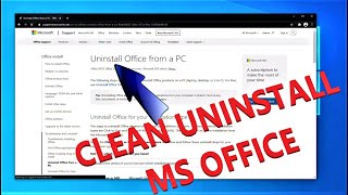 HOW TO CLEAN UNINSTALL MS OFFICE COMPLETELY  2021 [upl. by Aribold340]